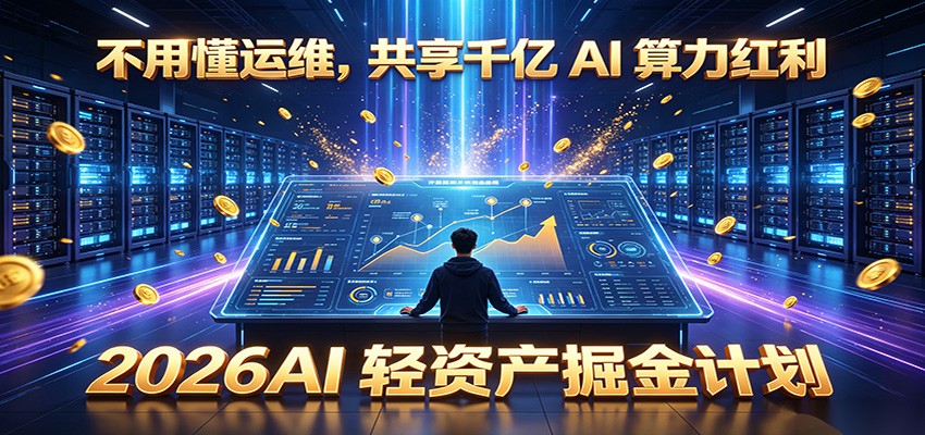 不用懂运维,共享千亿 AI 算力红利,2026AI 轻资产掘金计划-卿云社