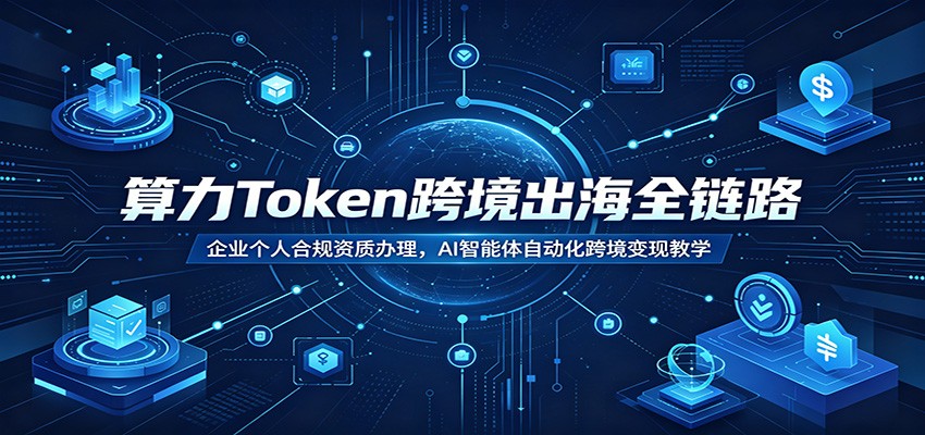 算力Token跨境出海全链路:企业个人合规资质办理,AI智能体自动化跨境变现教学-卿云社