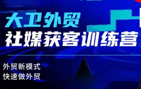 大卫老师·外贸社媒获客独家训练营(更新6月)-卿云社