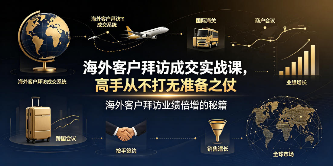 海外客户拜访成交实战课，高手从不打无准备之仗，海外客户拜访业绩倍增的秘籍-卿云社