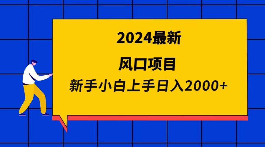 (9483期)2024最新风口项目 新手小白日入2000+-卿云社