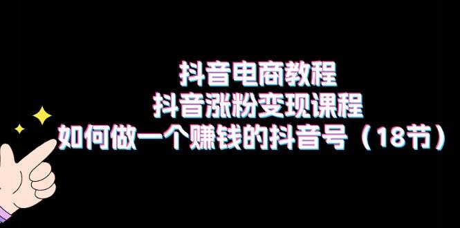 抖音电商教程：抖音涨粉变现课程：如何做一个赚钱的抖音号(18节-卿云社