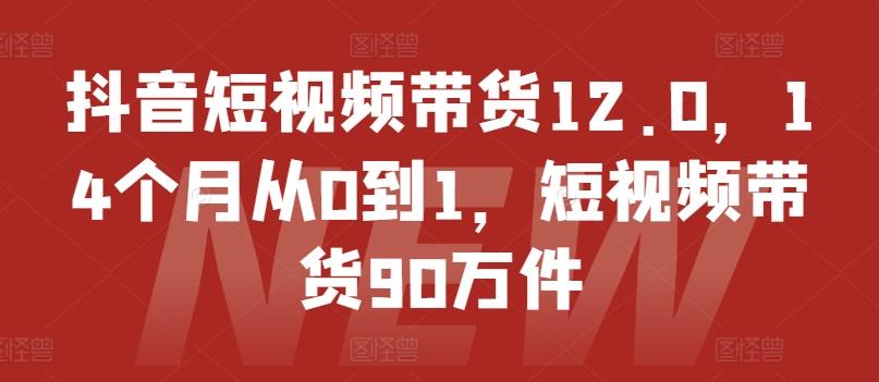 抖音短视频带货12.0，14个月从0到1，短视频带货90万件-卿云社