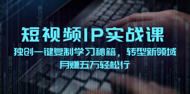 短视频IP实战课，独创一键复制学习秘籍，转战新领域，月赚五万轻松行-卿云社