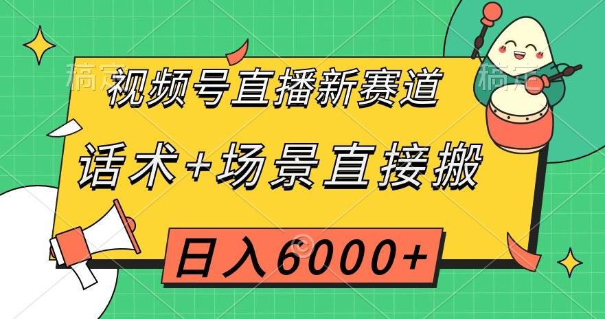 视频号直播新赛道，话术+场景直接搬，日入6000+【揭秘】-卿云社