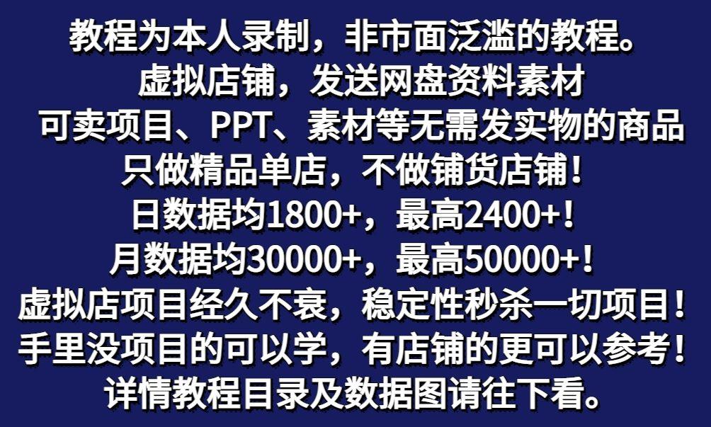 图片[2]-拼多多虚拟电商训练营月入50000+你也行，暴利稳定长久，副业首选-卿云社