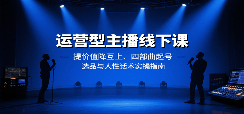 运营型主播线下课：提价值降互上、四部曲起号、选品与人性话术实操指南-卿云社