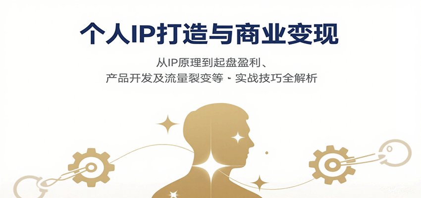 个人IP打造与商业变现，从IP原理到起盘盈利、产品开发及流量裂变等实战技巧全解析-卿云社