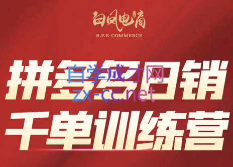 白凤电商·拼多多日销千单训练营(更新8月)-卿云社