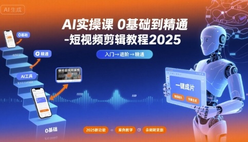 AI实操课0基础到精通-短视频剪辑教程2025-卿云社