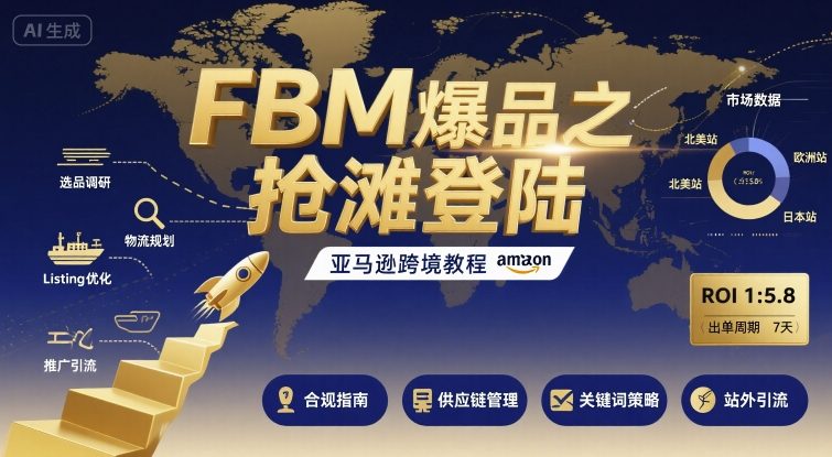 FBM爆品之抢滩登陆-亚马逊跨境教程-卿云社
