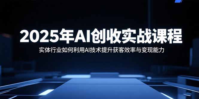2025年AI创收实战课程：实体行业如何利用AI技术提升获客效率与变现能力-卿云社