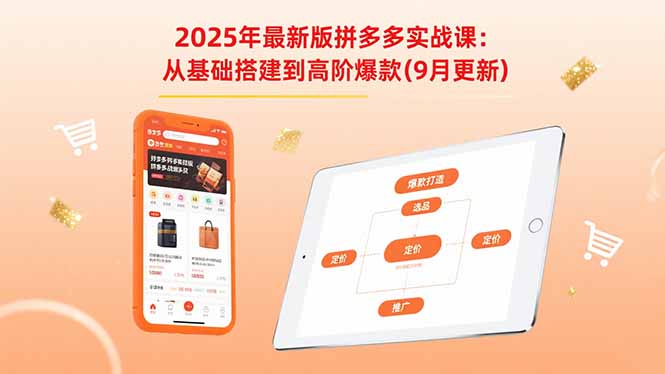 2025年最新版拼多多实战课：从基础搭建到高阶爆款(9月更新-卿云社