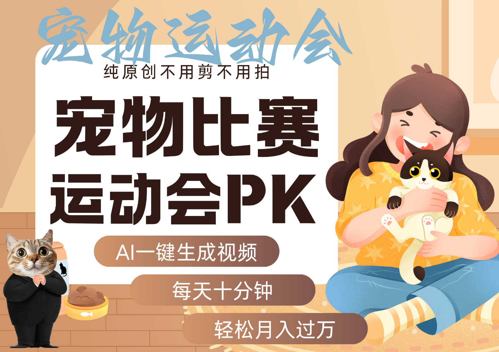 AI萌宠运动员跳水 射击 篮球 足球比赛 每天十分钟 附详细提示词文案库 代替做…-卿云社
