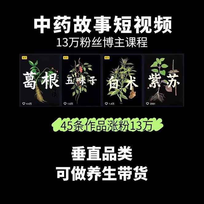图片[2]-中药文化赛道：溯源故事开发，AI工具实战，平台运营，全方位解锁中医流量变现新路径-卿云社