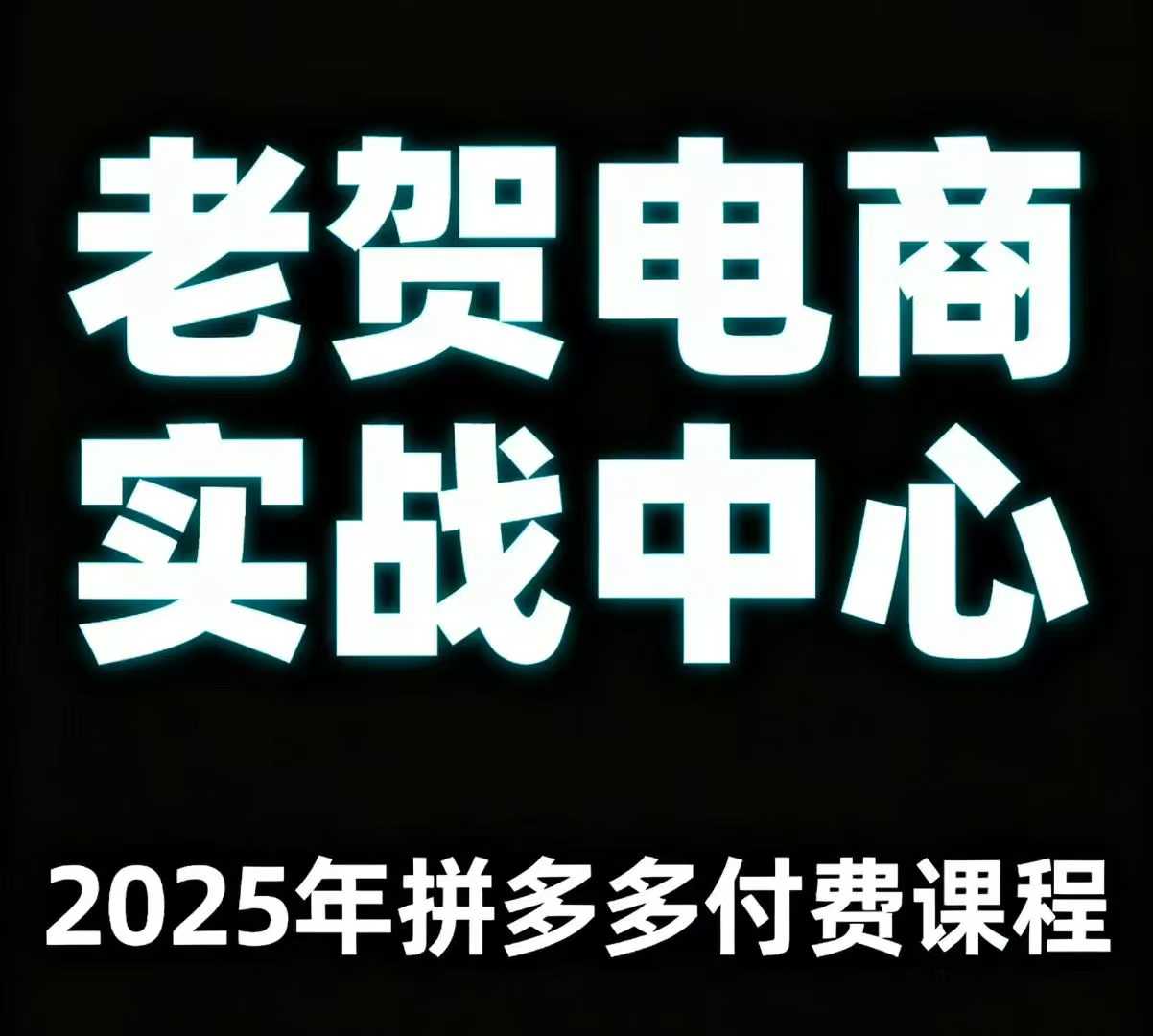 老贺电商2025年拼多多付费课程，用通俗易懂的方法告诉你多多怎么玩-卿云社