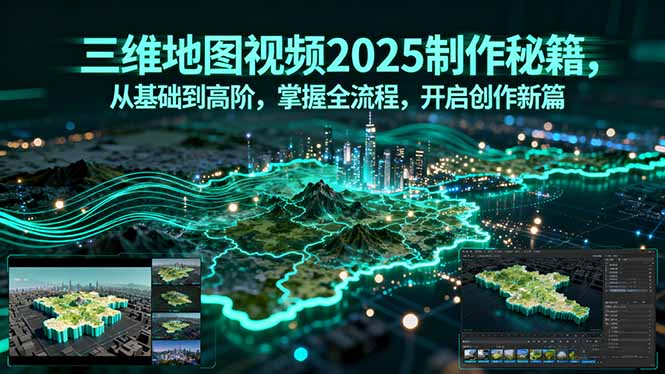 三维地图视频2025制作秘籍，从基础到高阶，掌握全流程，开启创作新篇-卿云社