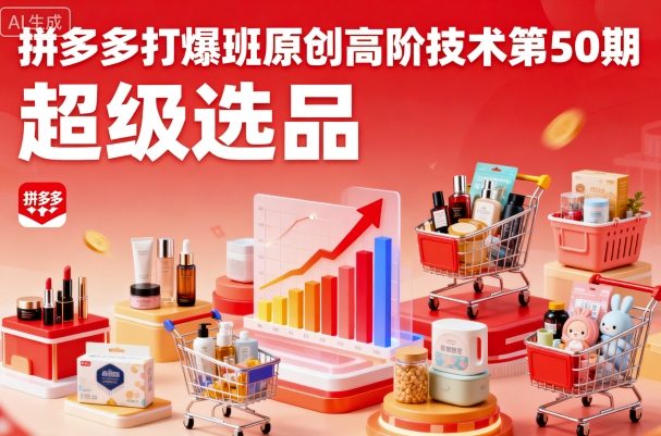 拼多多打爆班原创高阶技术第50期，超级选品-卿云社