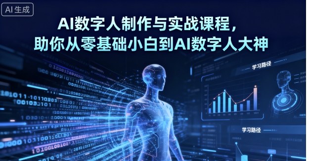 AI数字人制作与实战课程，助你从零基础小白到AI数字人大神-卿云社