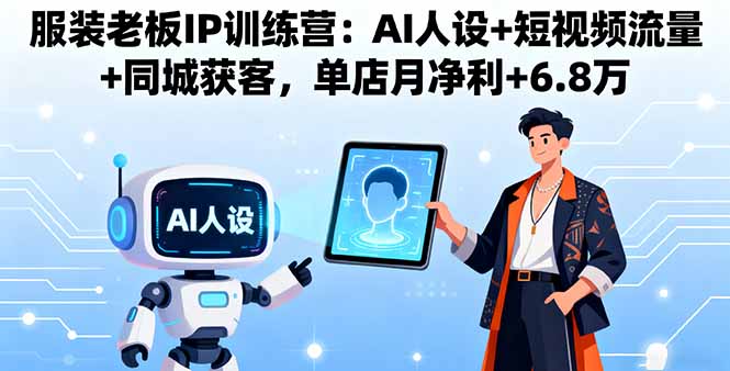 服装老板IP训练营：AI人设+短视频流量+同城获客，单店月净利+6.8万-卿云社