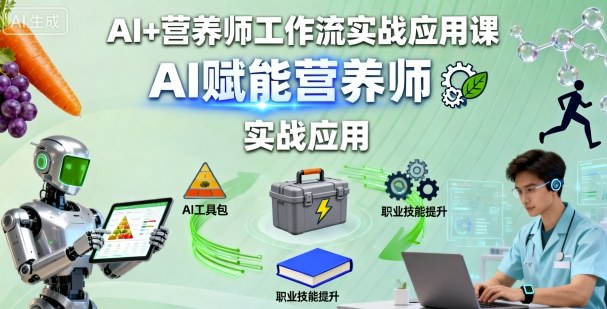 AI+营养师工作流实战应用课，AI赋能营养师-卿云社