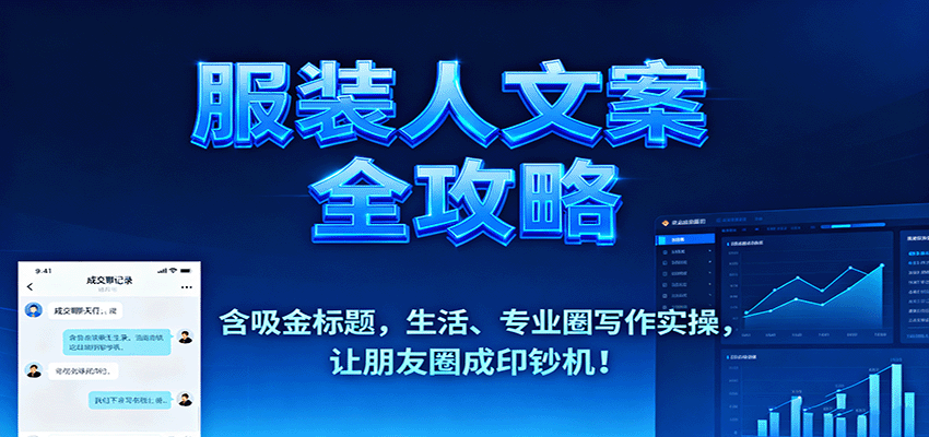 服装人文案全攻略，含吸金标题，生活、专业圈写作实操，让朋友圈成印钞机！-卿云社