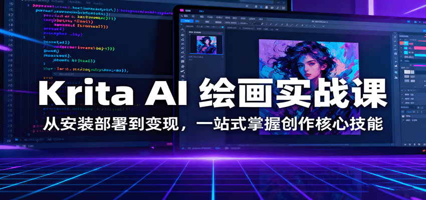 Krita AI 绘画实战课：从安装部署到变现，一站式掌握创作核心技能-卿云社