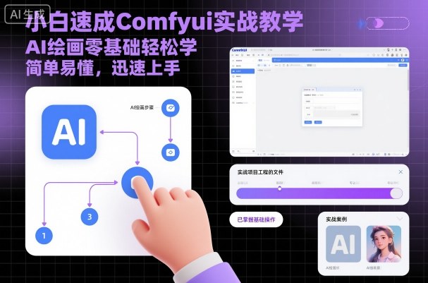 小白速成Comfyui实战教学，AI绘画零基础轻松学，简单易懂，迅速上手-卿云社