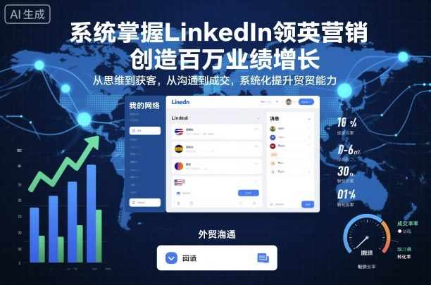 系统掌握LinkedIn领英营销，创造百万业绩增长，从思维到获客，从沟通到成交，系统化提升外贸能力-卿云社