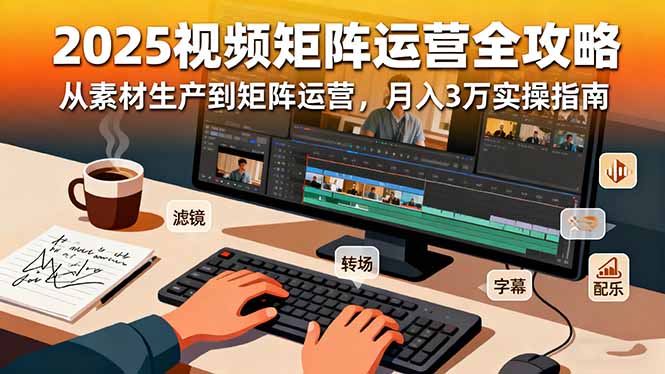 2025短视频矩阵运营全攻略：从素材生产到矩阵运营，月入3万实操指南-卿云社