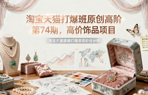 淘宝天猫打爆班原创高阶第74期,高价饰品项目