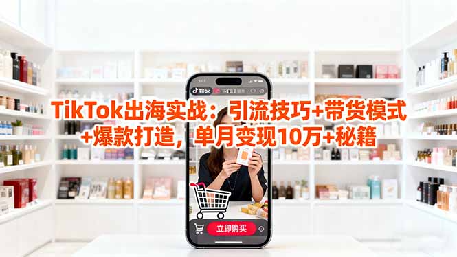 「TikTok出海实战」引流技巧+带货模式+爆款打造，单月变现10万+秘籍-卿云社