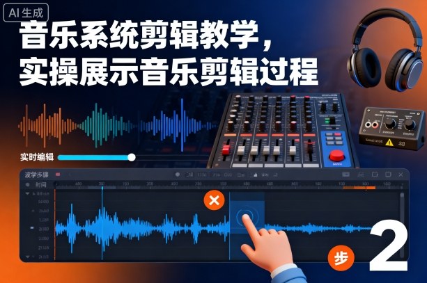 音乐系统剪辑教学，实操展示音乐剪辑过程-卿云社