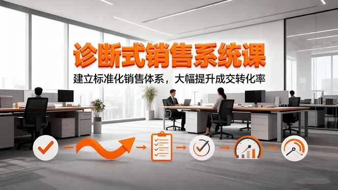 诊断式销售系统课，建立标准化销售体系，大幅提升成交转化率-卿云社
