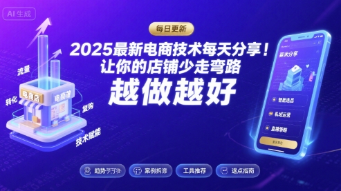 2025最新电商技术每天分享，让你的店铺少走弯路，越做越好(更新11月)-卿云社