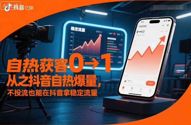 自热获客从0到1之抖音自热爆量，不投流也能在抖音拿稳定流量-卿云社