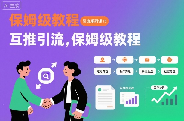 引流系列课15：互推引流，保姆级教程【文档】-卿云社