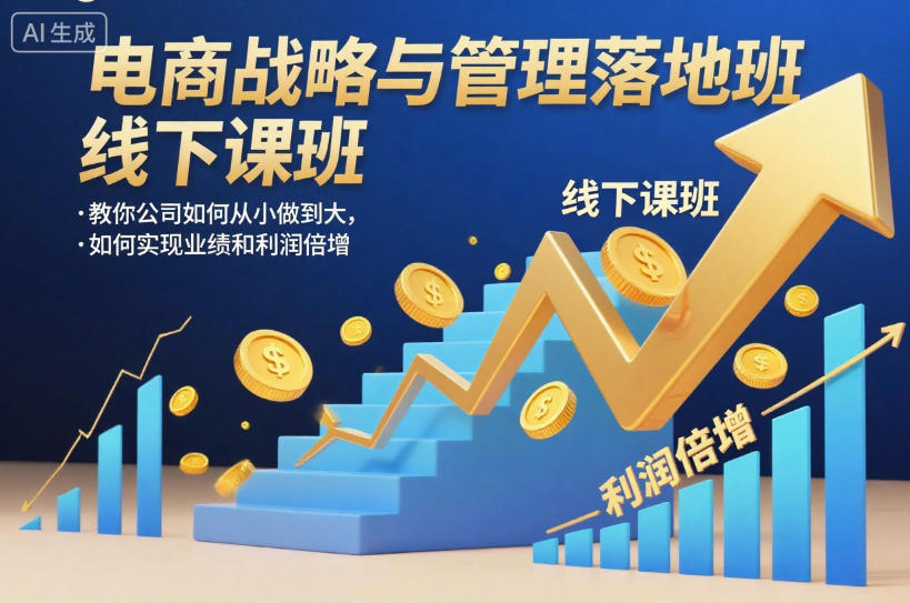 电商战略与管理落地班线下课，教你公司如何从小做到大，如何实现业绩和利润倍增【录音】-卿云社