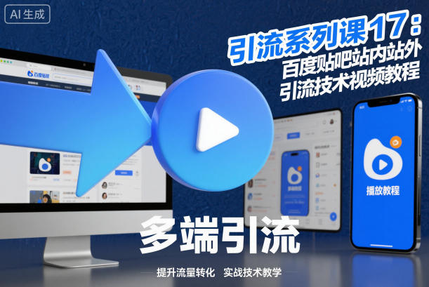 引流系列课17：百度贴吧站内站外引流技术视频教程-卿云社