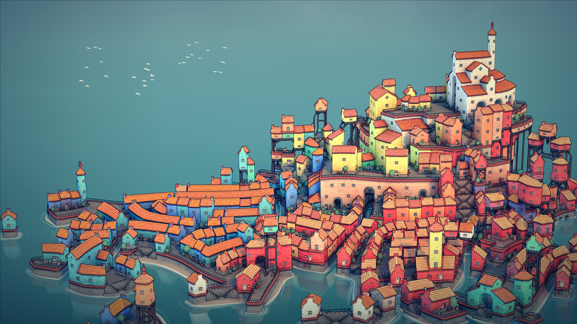 《城镇设计师 Townscaper》Switch中文版NSP下载 – 含1.0.1补丁-卿云社