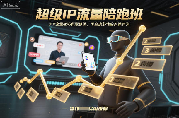 超级IP流量陪跑班，大V流量密码倾囊相授，可直接落地的实操步骤-卿云社