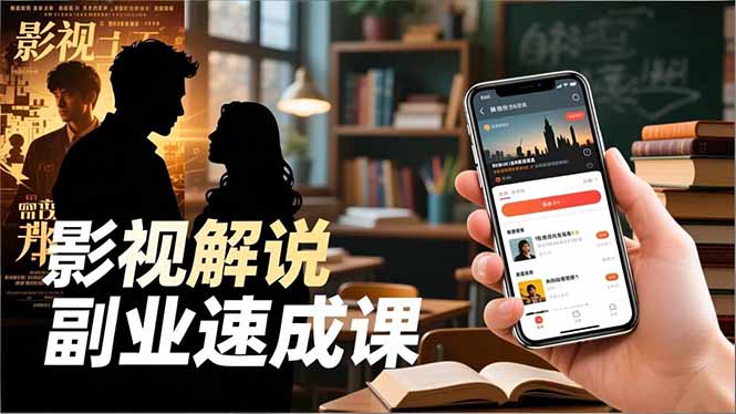 Tk影视解说副业速成课，软件安装、全流程实操、爆款预设，新手两周变现-卿云社