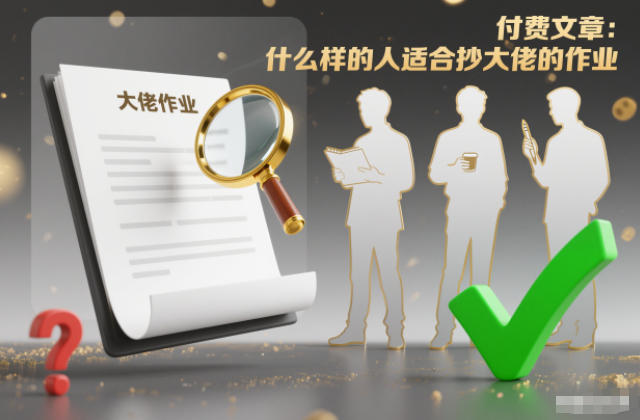 付费文章：什么样的人适合抄大佬的作业？-卿云社