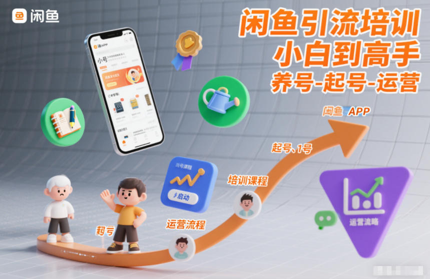闲鱼引流培训，小白到高手，养号-起号-运营-卿云社