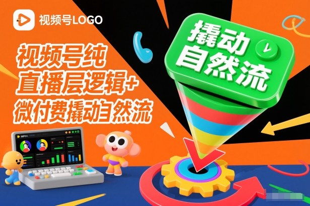 视频号纯直播底层逻辑+微付费撬动自然流-卿云社