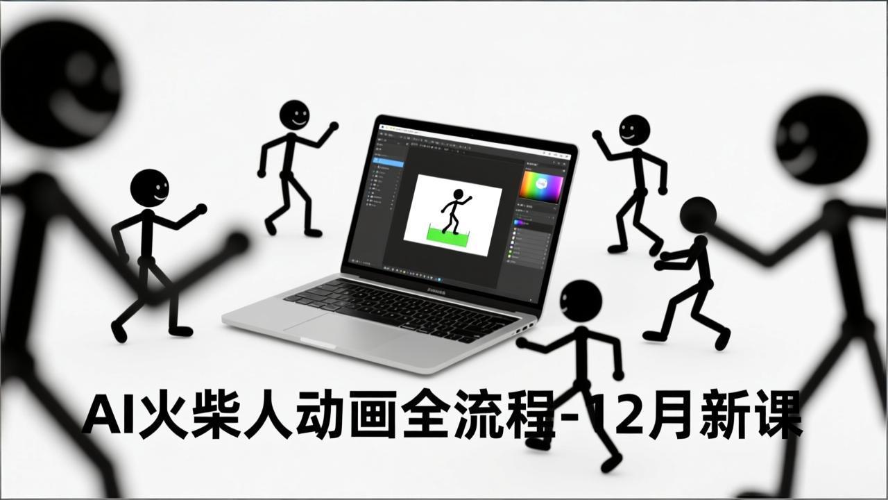 AI火柴人动画全流程-12月新课，文案生成、声音克隆、视频剪辑，零基础快速产出动画-卿云社