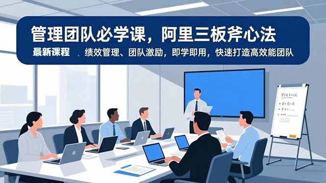 管理团队必学课，阿里三板斧心法、绩效管理、团队激励，即学即用，快速打造高效能团队-卿云社