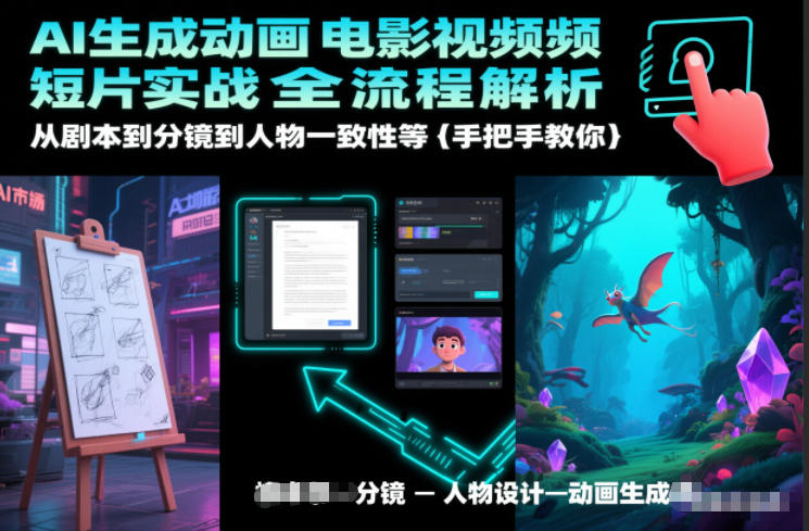 AI生成动画电影视频短片实战全流程解析，从剧本到分镜到人物一致性等手把手教你-卿云社