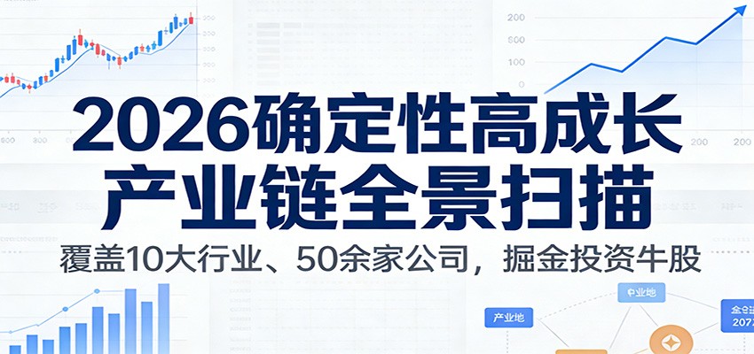 付费文章：2026确定性高成长产业链全景扫描：覆盖10大行业、50余家公司，掘金投资牛股-卿云社
