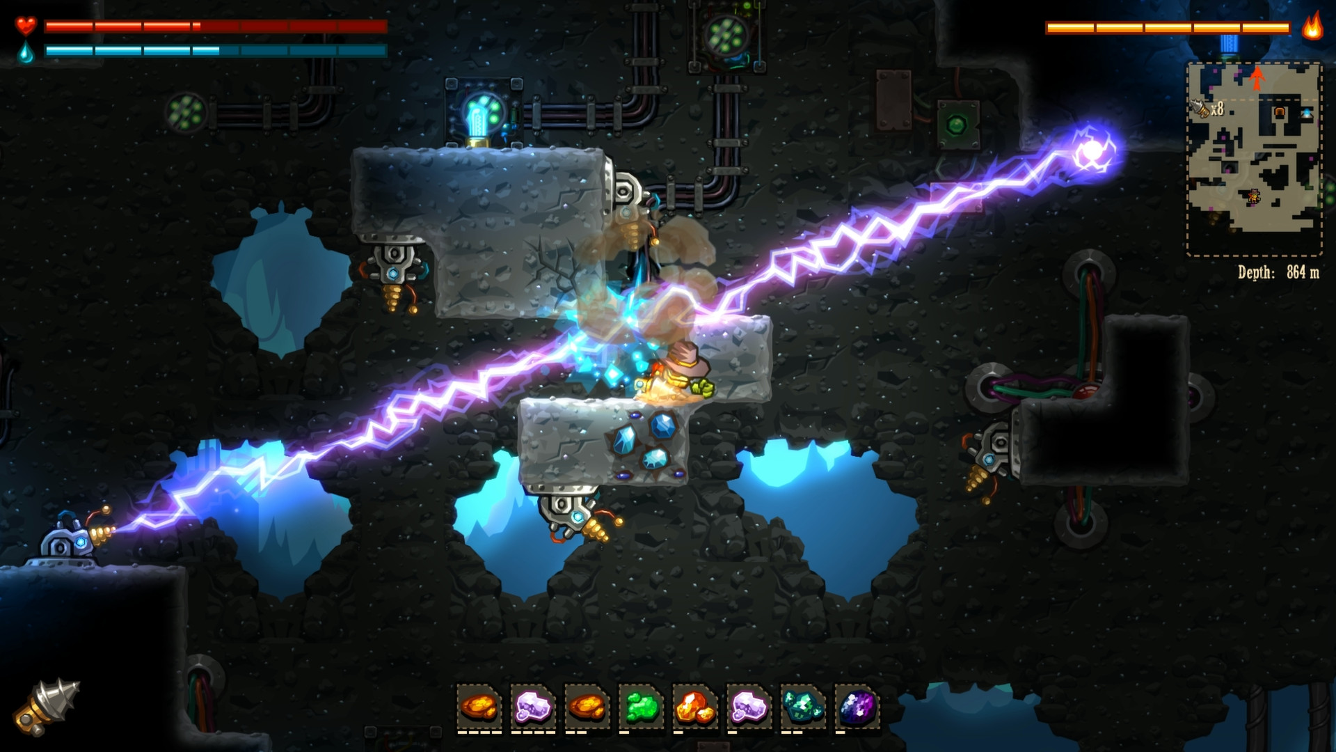 《蒸汽世界：挖掘 SteamWorld Dig》Switch英文版NSP下载 – 含1.12.0补丁-卿云社